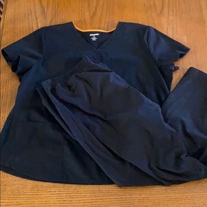 Black Scrub Set 2XL